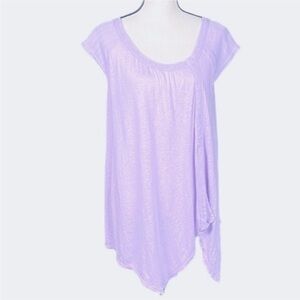 FREE PEOPLE “Keep It Casual Tee”- oversized, asymmetrical shirt. Size XS. EUC